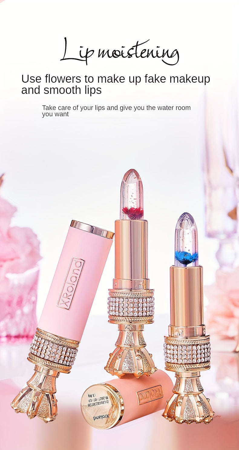 Enchanting Flower Petal Temperature-Responsive Lip Gloss - Deeply Moisturizing, Color-Transforming, Non-Transfer Formula with Crystal Clear Water-Gloss Finish - Perfect for Autumn and Winter