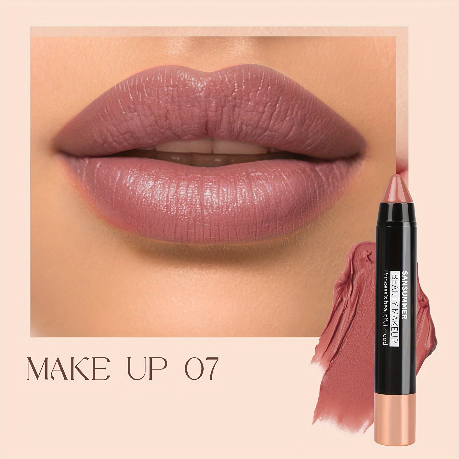 8-Color Moisturizing Lipstick Crayon - Long-lasting, Waterproof, Smooth, Fuller Effect - Professional Lip Makeup Valentine's Day Gifts