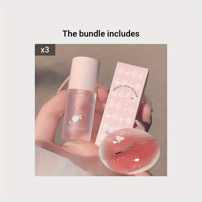 Peach Flavor Plumping Lip Gloss - Lip Glosses with Moisturizing, Water Glow Crystal Jelly Formula, Fading Lip Lines, and Valentine's Day Gift Idea for Music Festival Goers
