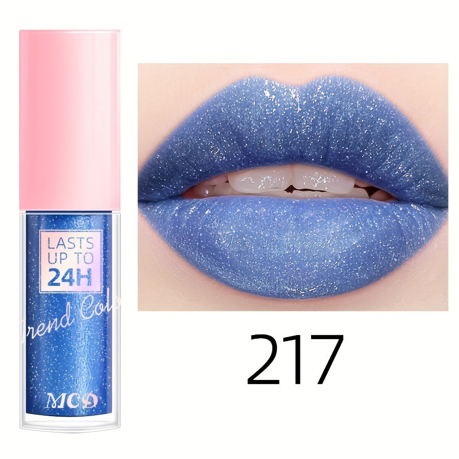 Glitter Lip Glaze Long Lasting Waterproof Liquid Lipstick Dewy Finish Lip Oil Lip Tint Moisturizing Lip Balm Highly Pigmented For Music Festival
