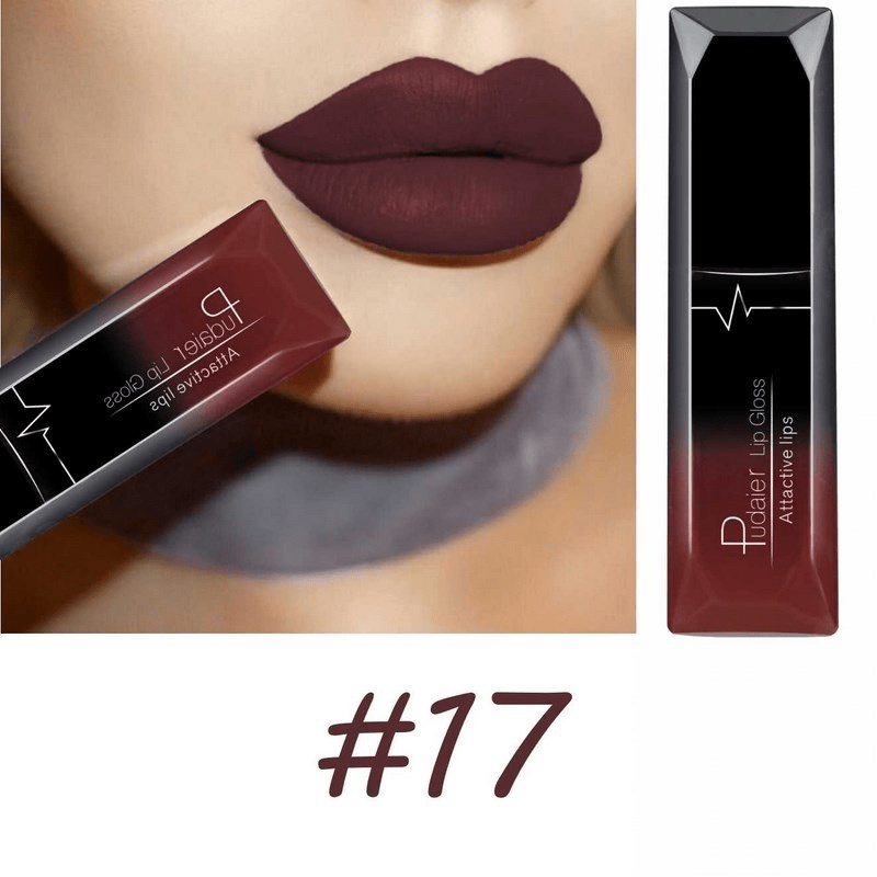 17 colors Waterproof Matte Velvet Lip Tint - Long-Lasting Nude Lip Glaze for a Sexy and Smooth Finish Valentine's Day Gifts