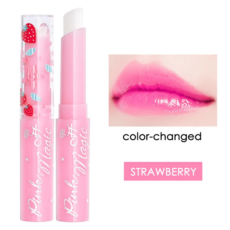 Strawberry Bliss - Transforming Color Changing Lipstick - [Hydrating & Nourishing Formula - [Waterproof, Anti-dry, Crack-resistant - [Season-sensitive Temperature Color Shift - [Luxurious Lip Care for a Smudge-proof, Long-las