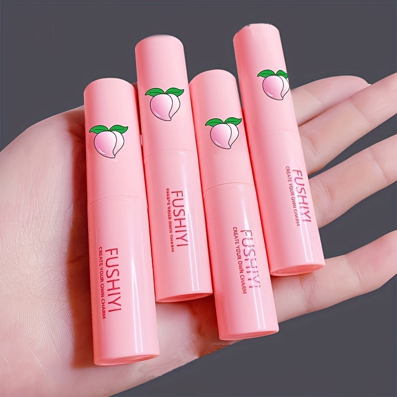 Peach Color Changing Lip Balm, Moisturizing And Hydrating, Lightening Lip Lines, Anti Dryness And Chapped Lip Lotion Valentine's Day Gifts Contain Plant Squalane