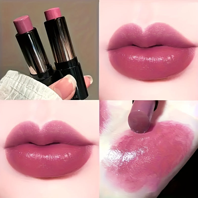 Shimmery Lipstick Deluxe - 6-in-1 Moisturizing Long-Lasting Matte Lip Color with Hydrating & Plumping Effect, Full Coverage for All Skin Types, Berry & Mixed Tones, Ideal for Travel & Work, Adult Age Range