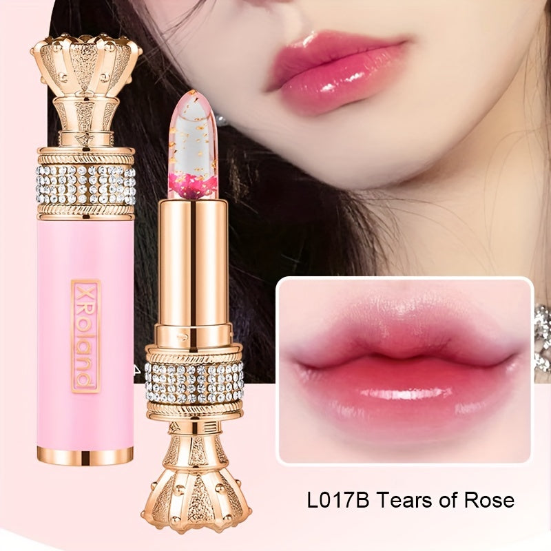 Enchanting Flower Petal Temperature-Responsive Lip Gloss - Deeply Moisturizing, Color-Transforming, Non-Transfer Formula with Crystal Clear Water-Gloss Finish - Perfect for Autumn and Winter