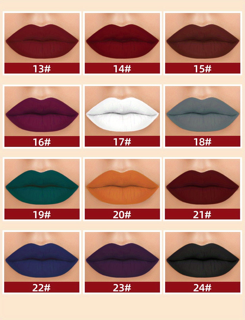 24 Colors Matte Lip Gloss, Long-Lasting, Smudge-Proof, Non-Sticky Lip Stain Valentine's Day Gifts, Ideal For Mardi Gras