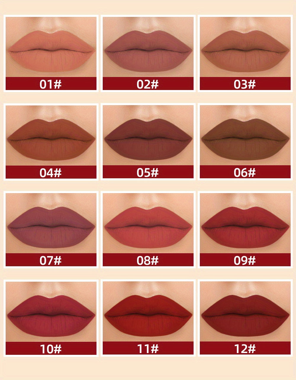 24 Colors Matte Lip Gloss, Long-Lasting, Smudge-Proof, Non-Sticky Lip Stain Valentine's Day Gifts, Ideal For Mardi Gras