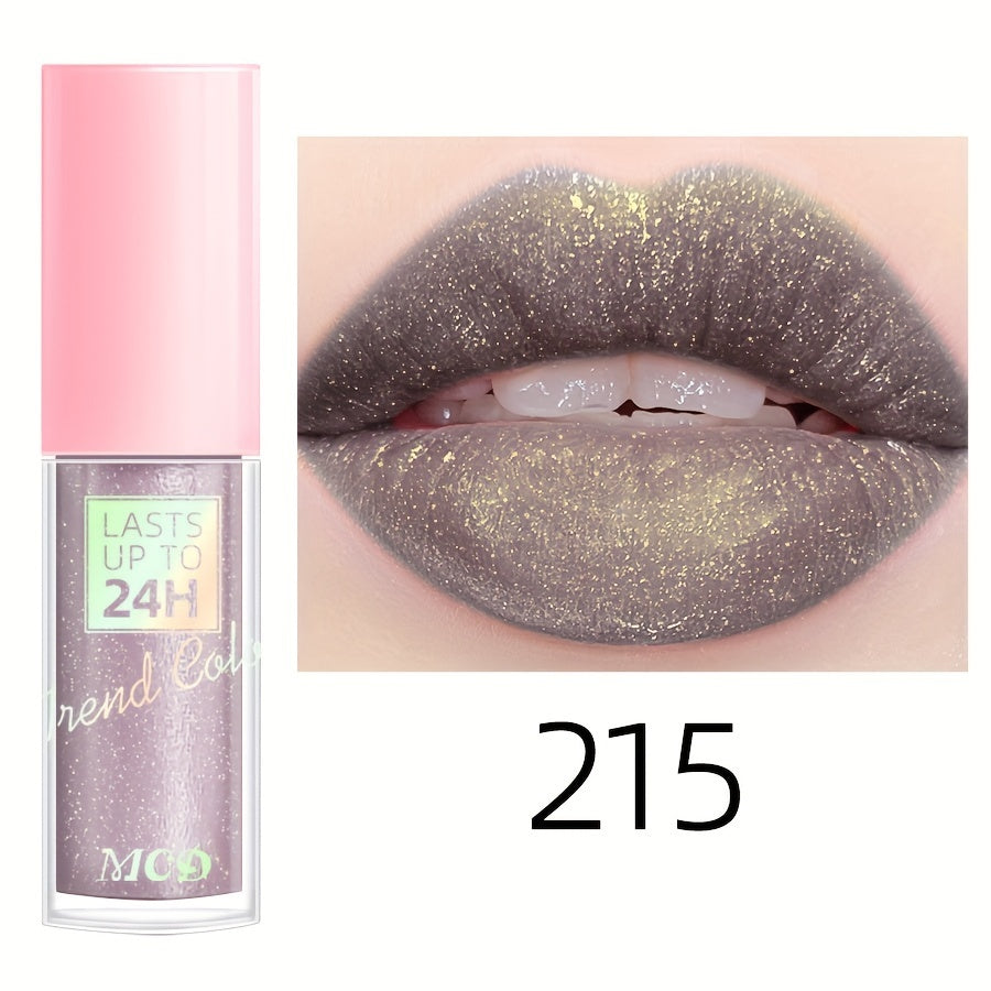 Glitter Lip Glaze Long Lasting Waterproof Liquid Lipstick Dewy Finish Lip Oil Lip Tint Moisturizing Lip Balm Highly Pigmented For Music Festival