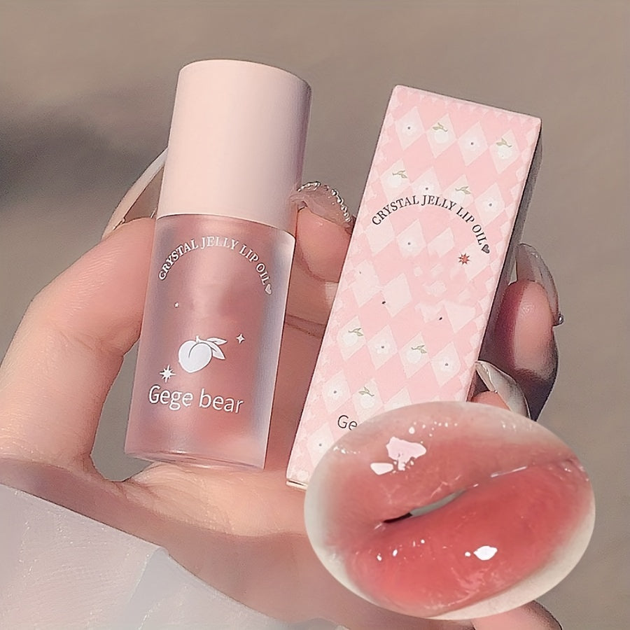 Peach Flavor Plumping Lip Gloss - Lip Glosses with Moisturizing, Water Glow Crystal Jelly Formula, Fading Lip Lines, and Valentine's Day Gift Idea for Music Festival Goers