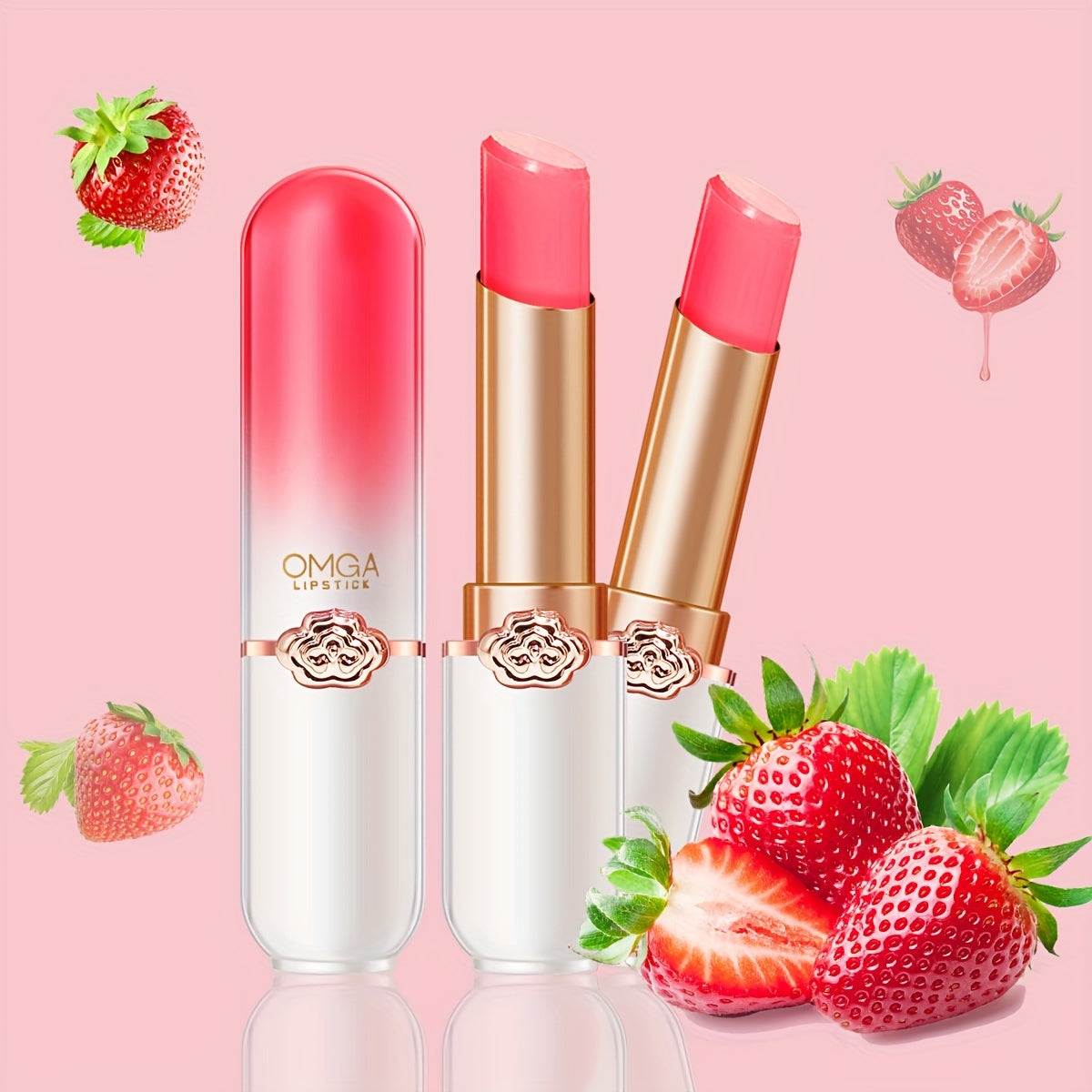 Fruit-flavored Colored Lip Balm-Long-term Nutrition In Autumn And Winter Moisturizes Chapped Lips, Gently Moisturizes Lip Balm For 8 Flavors Optional Contain Plant Squalene, Perfect Christmas Gift For Women.