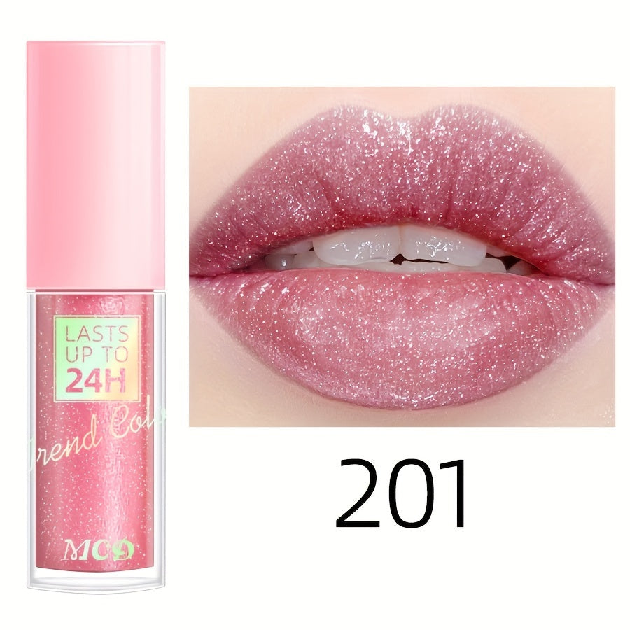 Glitter Lip Glaze Long Lasting Waterproof Liquid Lipstick Dewy Finish Lip Oil Lip Tint Moisturizing Lip Balm Highly Pigmented For Music Festival