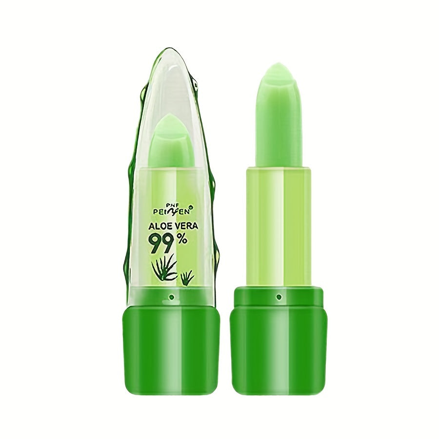 Aloe Vera Lip Balm, Magic Temperature Color Change Lipstick, Hydrating & Moisturizing, Long Lasting Care Lipstick For Women Girls With Plant Squalane