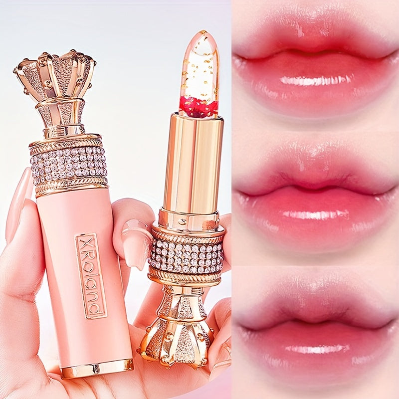 Enchanting Flower Petal Temperature-Responsive Lip Gloss - Deeply Moisturizing, Color-Transforming, Non-Transfer Formula with Crystal Clear Water-Gloss Finish - Perfect for Autumn and Winter