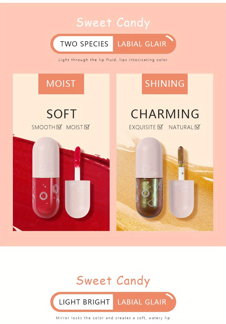 Capsule Lip Stain Non Stick Cup Non Fade Lip Gloss Mirror Glow Valentine's Day Gifts For Music Festival