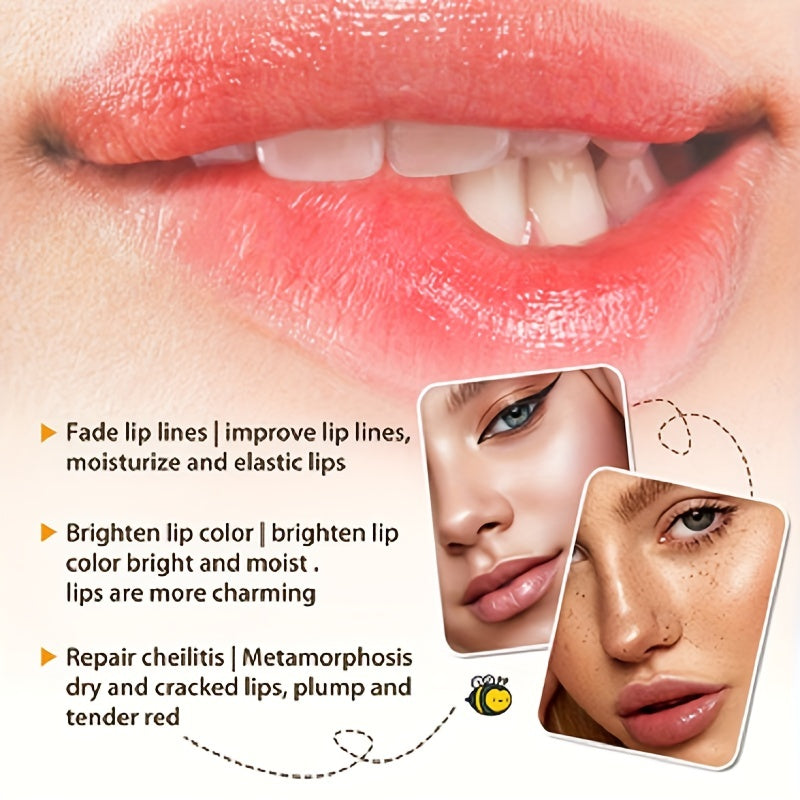 Honey Lip Oil - Nourishing Lip Care for Fade Lip Lines, Restorative Hydration, Soothing Cracked Skin - Liquid Honey Balm for Radiant, Long-lasting Glow