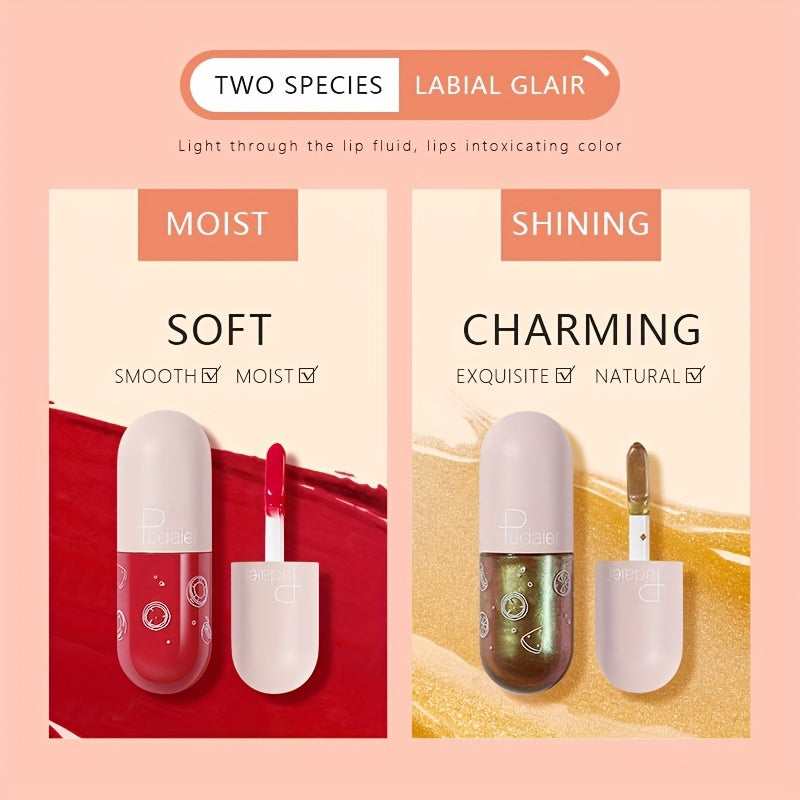 Capsule Lip Stain Non Stick Cup Non Fade Lip Gloss Mirror Glow Valentine's Day Gifts For Music Festival