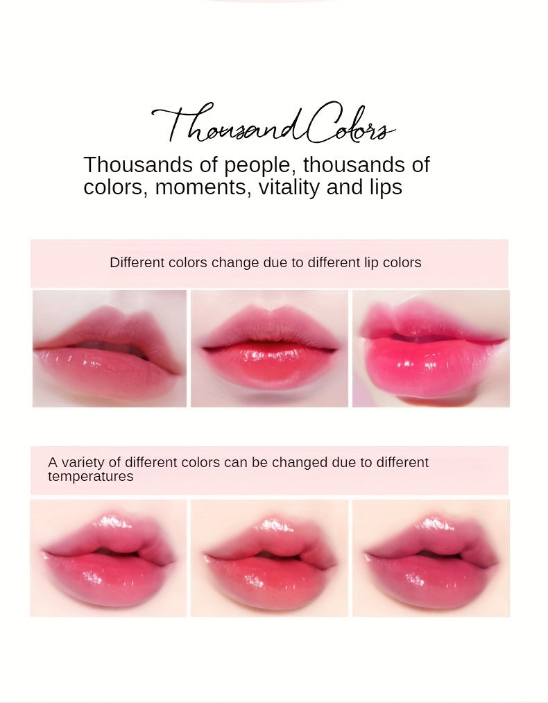 Enchanting Flower Petal Temperature-Responsive Lip Gloss - Deeply Moisturizing, Color-Transforming, Non-Transfer Formula with Crystal Clear Water-Gloss Finish - Perfect for Autumn and Winter