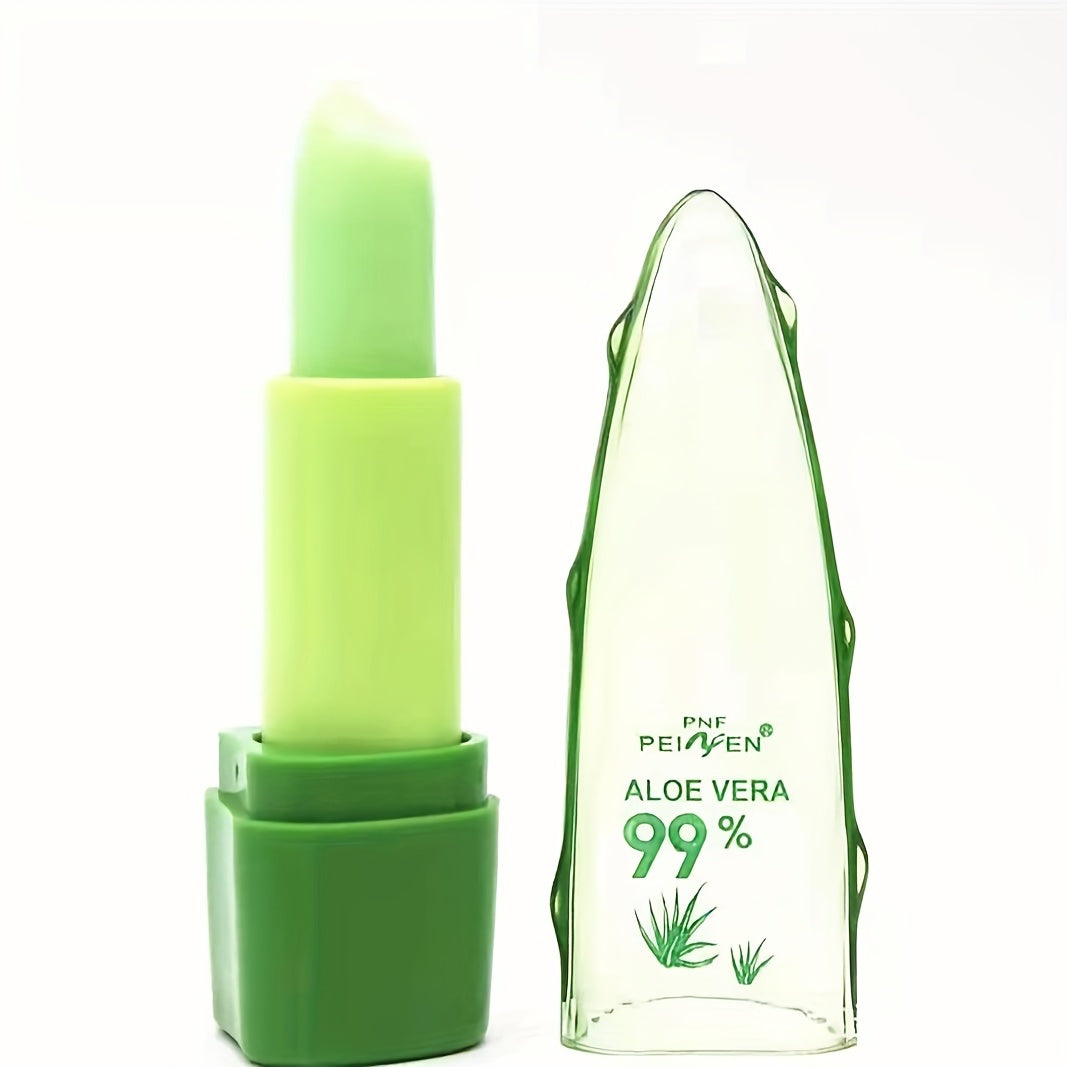 Aloe Vera Lip Balm, Magic Temperature Color Change Lipstick, Hydrating & Moisturizing, Long Lasting Care Lipstick For Women Girls With Plant Squalane