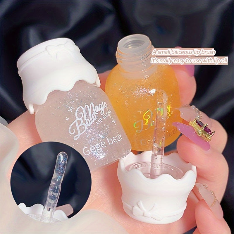 Milk Bottle Lip Gel - Vitamin E Enriched Shine, 12-Hour Hydration, Natural Nude Shade - Perfect Valentine's Day Gift