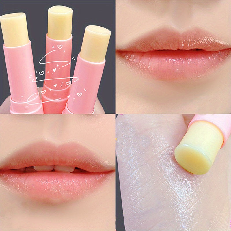 Peach Color Changing Lip Balm, Moisturizing And Hydrating, Lightening Lip Lines, Anti Dryness And Chapped Lip Lotion Valentine's Day Gifts Contain Plant Squalane