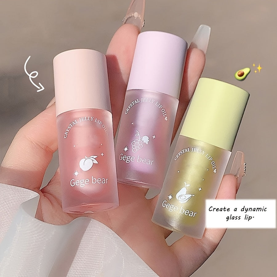 Peach Flavor Plumping Lip Gloss - Lip Glosses with Moisturizing, Water Glow Crystal Jelly Formula, Fading Lip Lines, and Valentine's Day Gift Idea for Music Festival Goers