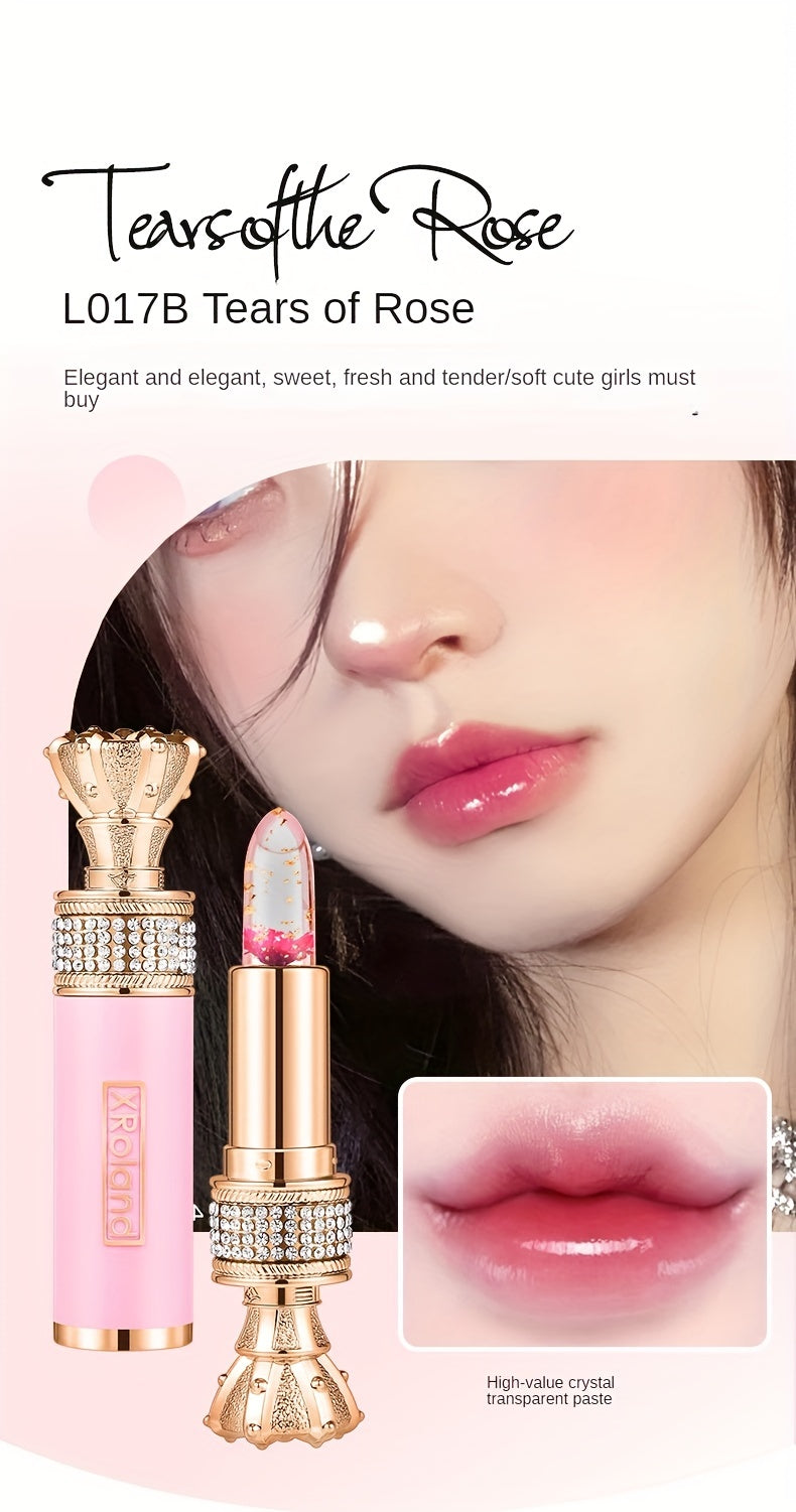 Enchanting Flower Petal Temperature-Responsive Lip Gloss - Deeply Moisturizing, Color-Transforming, Non-Transfer Formula with Crystal Clear Water-Gloss Finish - Perfect for Autumn and Winter