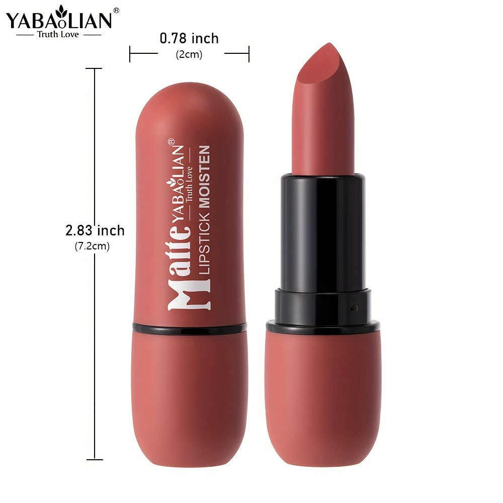 6-Color Matte Velvet Lipsticks, Color Rendering Lip Tint, Long Lasting Waterproof And Smudge Proof Lipsticks YABAOLIAN