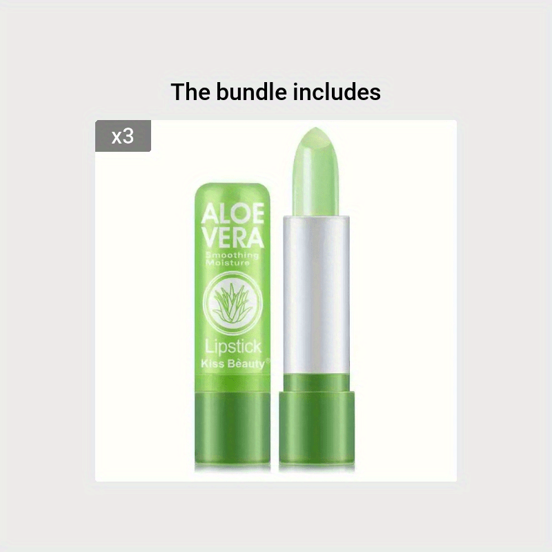 Aloe Vera Color Changing Lipstick - Long Lasting, Moisturizing, Waterproof Lip Care With Nutritious Plumper Tinted Lip Gloss Valentine's Day Gifts