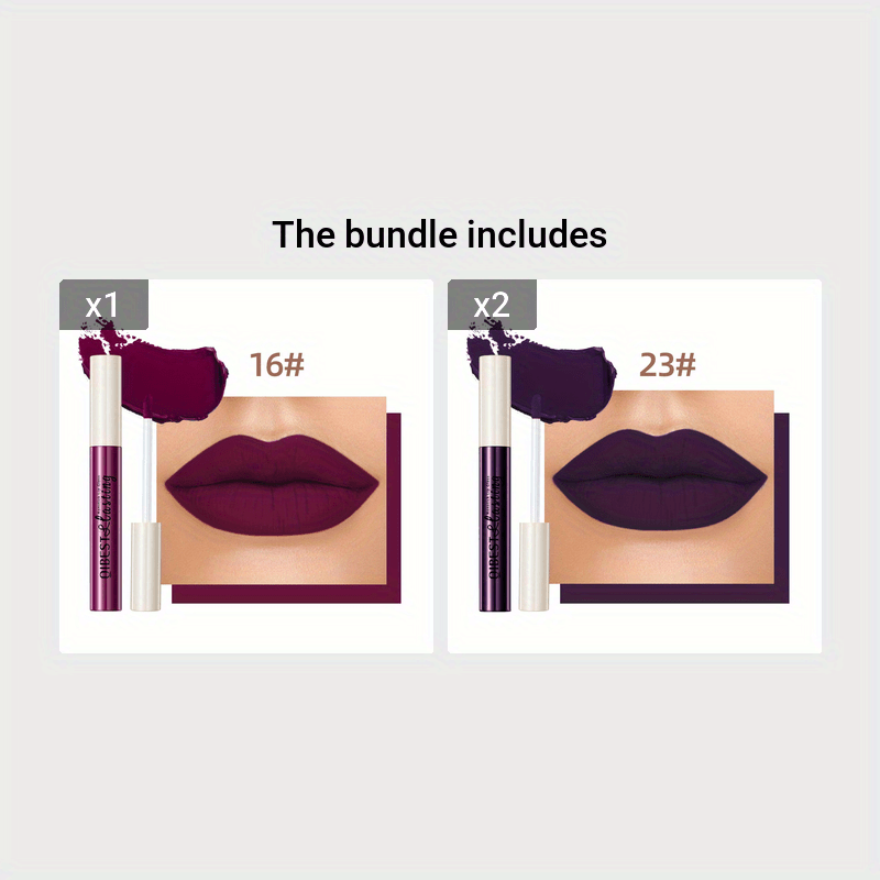 24 Colors Matte Lip Gloss, Long-Lasting, Smudge-Proof, Non-Sticky Lip Stain Valentine's Day Gifts, Ideal For Mardi Gras