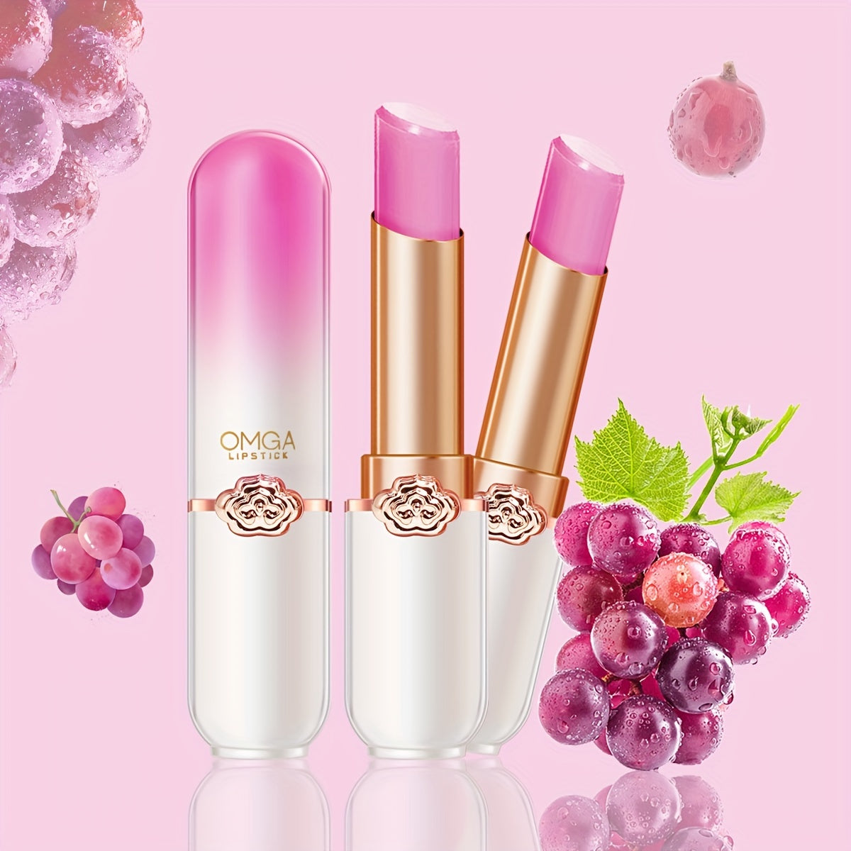 Fruit-flavored Colored Lip Balm-Long-term Nutrition In Autumn And Winter Moisturizes Chapped Lips, Gently Moisturizes Lip Balm For 8 Flavors Optional Contain Plant Squalene, Perfect Christmas Gift For Women.