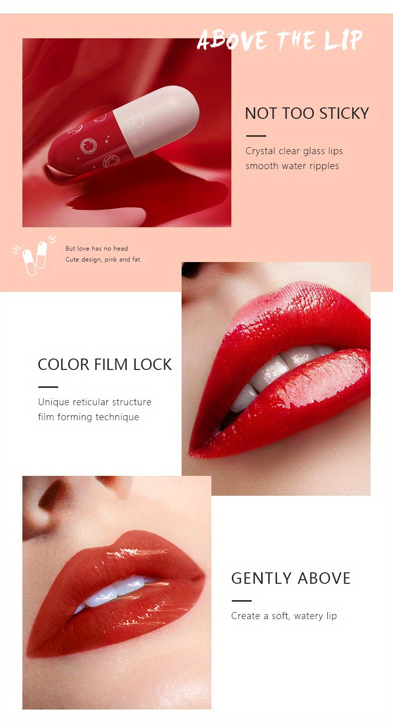 Capsule Lip Stain Non Stick Cup Non Fade Lip Gloss Mirror Glow Valentine's Day Gifts For Music Festival
