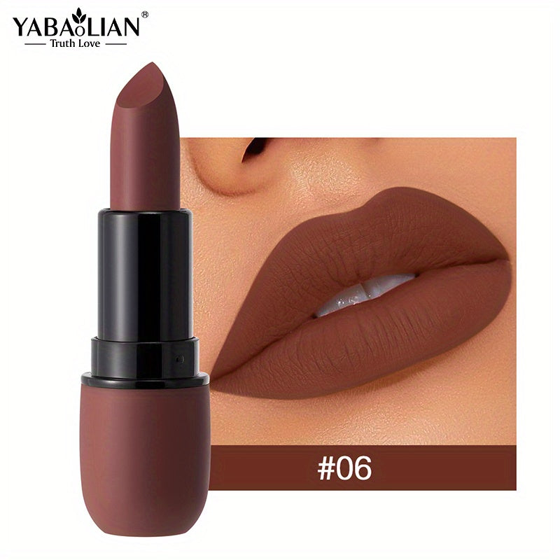 6-Color Matte Velvet Lipsticks, Color Rendering Lip Tint, Long Lasting Waterproof And Smudge Proof Lipsticks YABAOLIAN