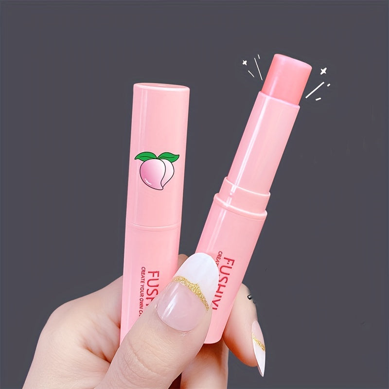 Peach Color Changing Lip Balm, Moisturizing And Hydrating, Lightening Lip Lines, Anti Dryness And Chapped Lip Lotion Valentine's Day Gifts Contain Plant Squalane