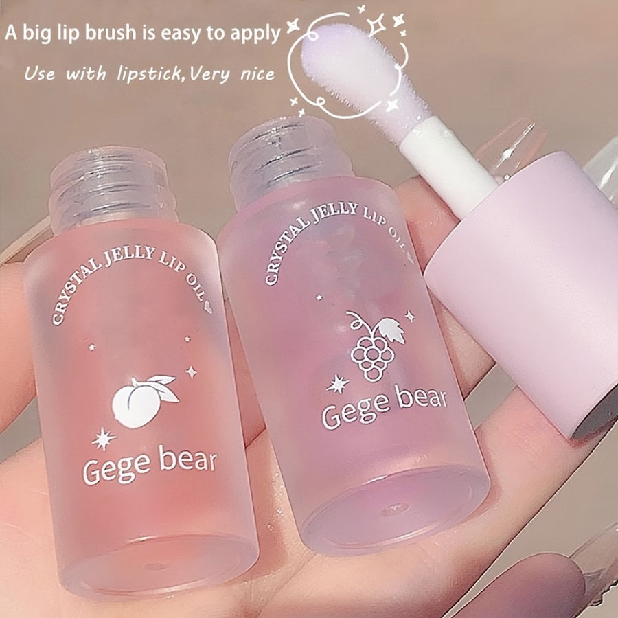 Peach Flavor Plumping Lip Gloss - Lip Glosses with Moisturizing, Water Glow Crystal Jelly Formula, Fading Lip Lines, and Valentine's Day Gift Idea for Music Festival Goers