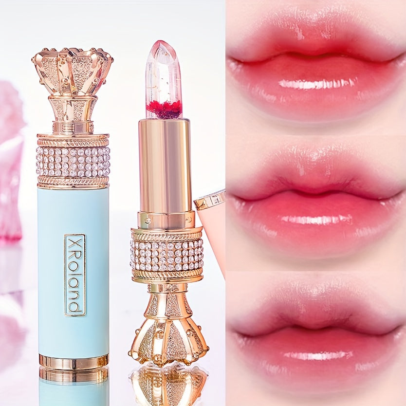 Enchanting Flower Petal Temperature-Responsive Lip Gloss - Deeply Moisturizing, Color-Transforming, Non-Transfer Formula with Crystal Clear Water-Gloss Finish - Perfect for Autumn and Winter