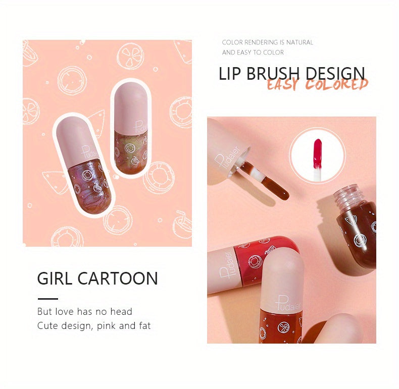 Capsule Lip Stain Non Stick Cup Non Fade Lip Gloss Mirror Glow Valentine's Day Gifts For Music Festival