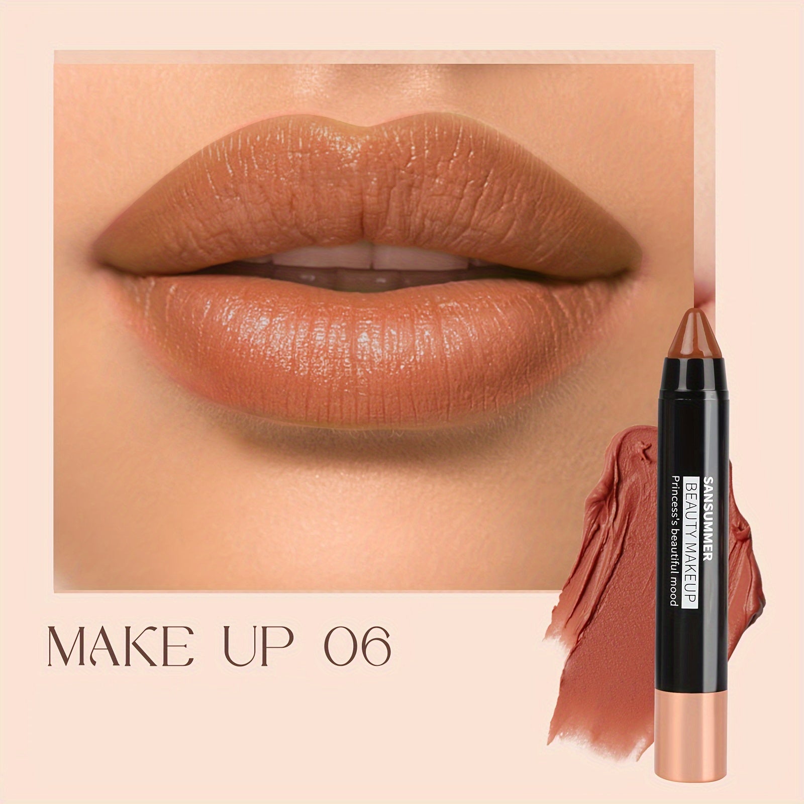 8-Color Moisturizing Lipstick Crayon - Long-lasting, Waterproof, Smooth, Fuller Effect - Professional Lip Makeup Valentine's Day Gifts
