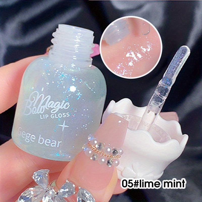 Milk Bottle Lip Gel - Vitamin E Enriched Shine, 12-Hour Hydration, Natural Nude Shade - Perfect Valentine's Day Gift