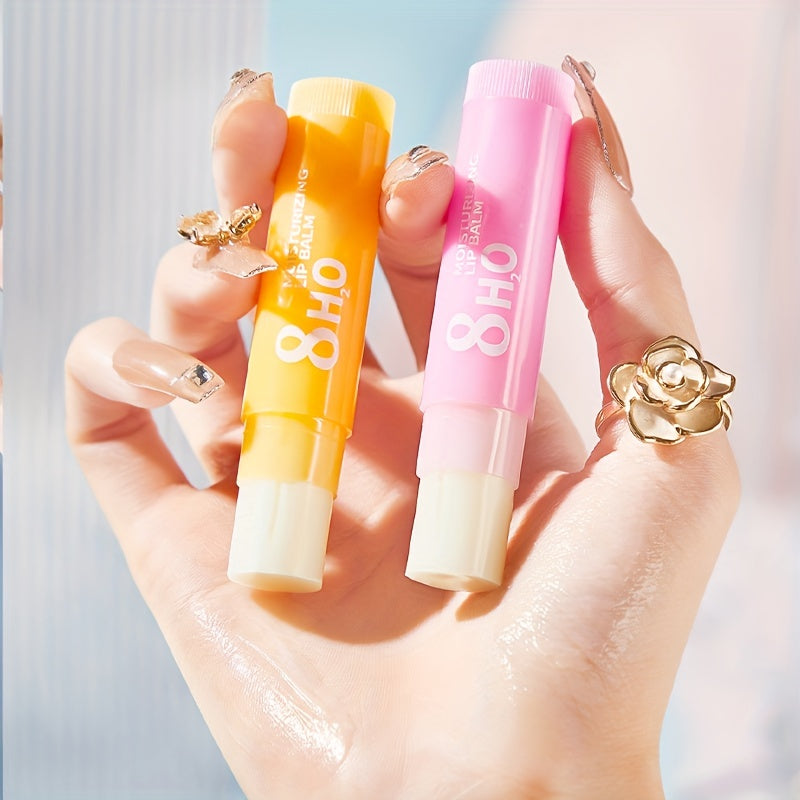 6 Packs Moisturizing Lip Balm Kit - Apple, Strawberry, Orange, Aloe, Grape, and Lemon Flavors, Long-Lasting Lip Care with Hydrating Formula