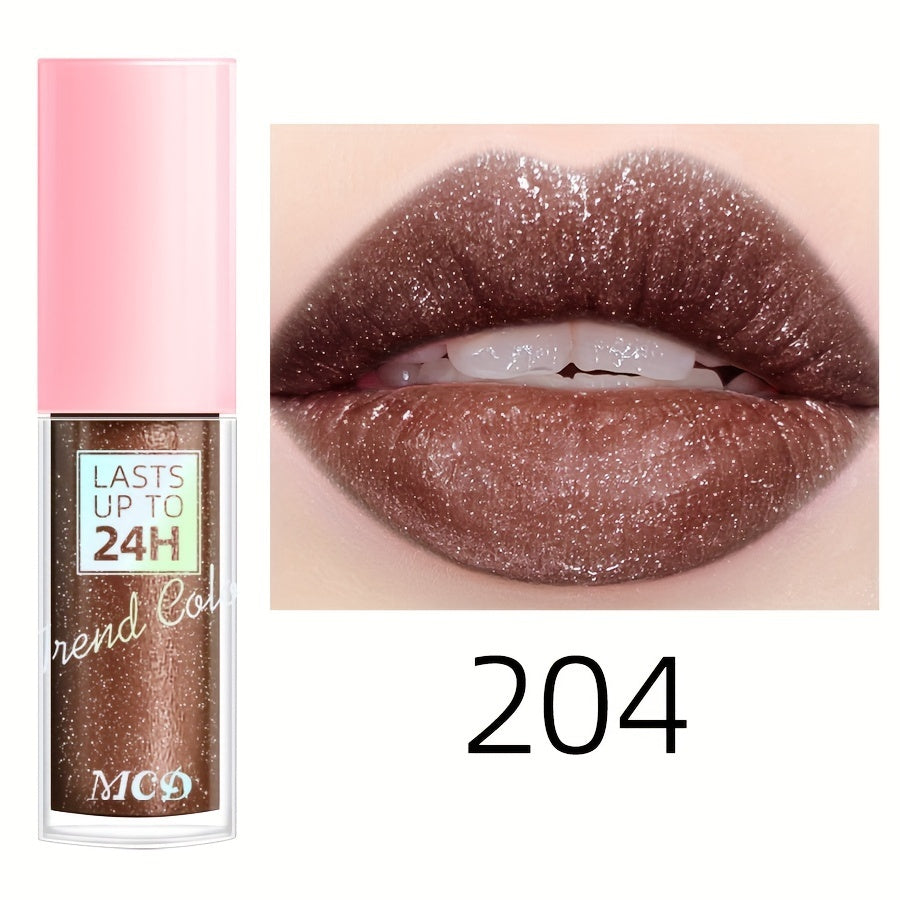 Glitter Lip Glaze Long Lasting Waterproof Liquid Lipstick Dewy Finish Lip Oil Lip Tint Moisturizing Lip Balm Highly Pigmented For Music Festival