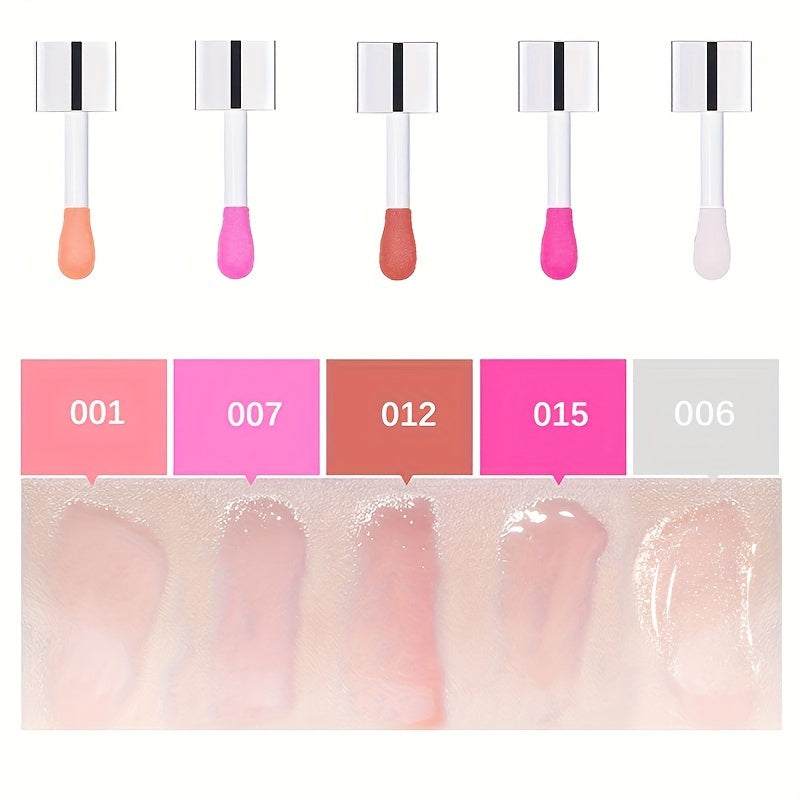 [Buy 1 Get 1 Free]2 PCS Lip Oil, Hydrating Lip Gloss Tinted Lip Balm, Transparent Lip Care With Shiny Big Brush Head, Long Lasting Nourishing Non Sticky Fresh Texture Valentine's Day Gifts