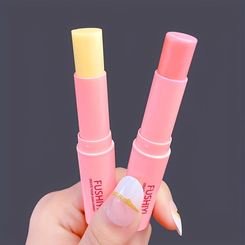 Peach Color Changing Lip Balm, Moisturizing And Hydrating, Lightening Lip Lines, Anti Dryness And Chapped Lip Lotion Valentine's Day Gifts Contain Plant Squalane