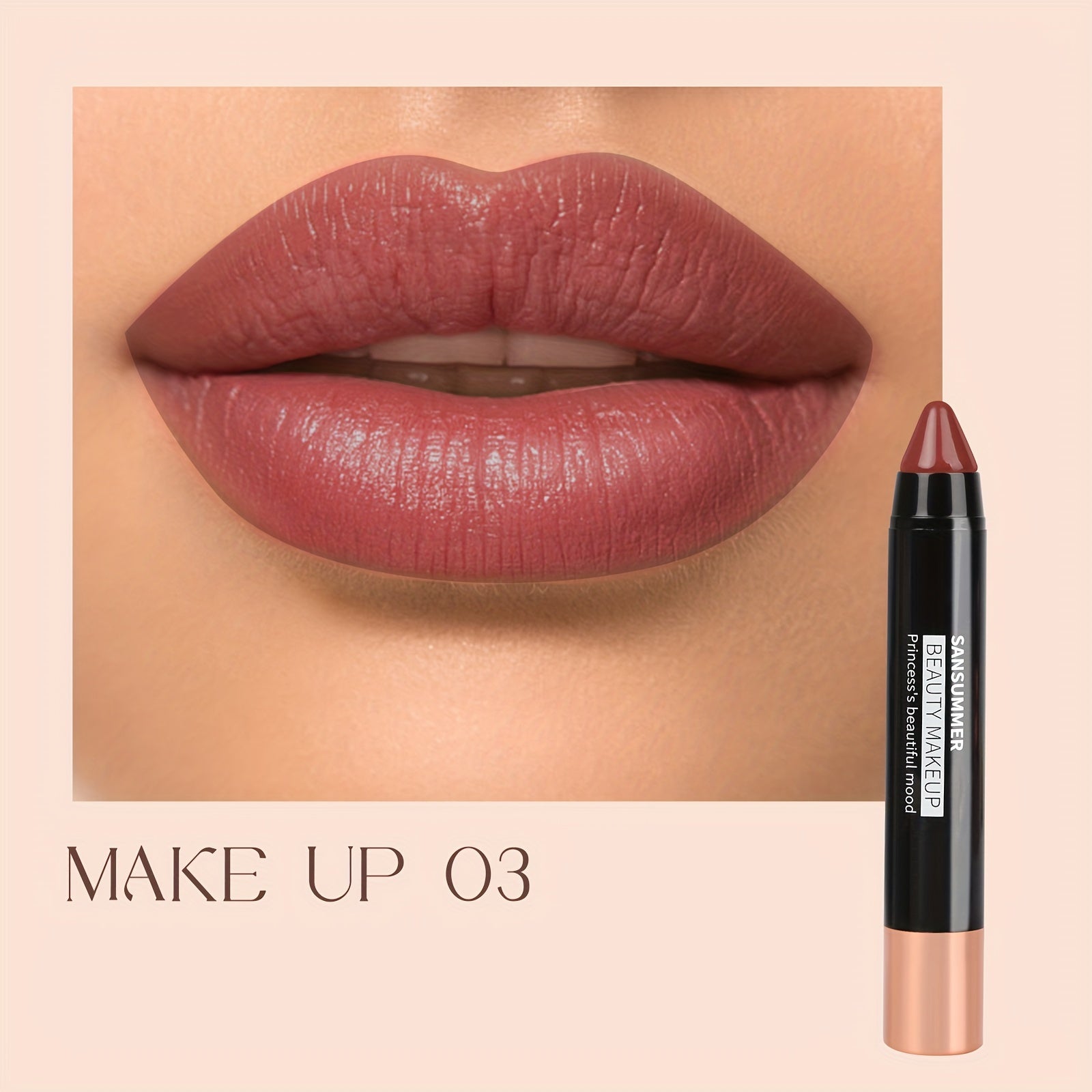 8-Color Moisturizing Lipstick Crayon - Long-lasting, Waterproof, Smooth, Fuller Effect - Professional Lip Makeup Valentine's Day Gifts