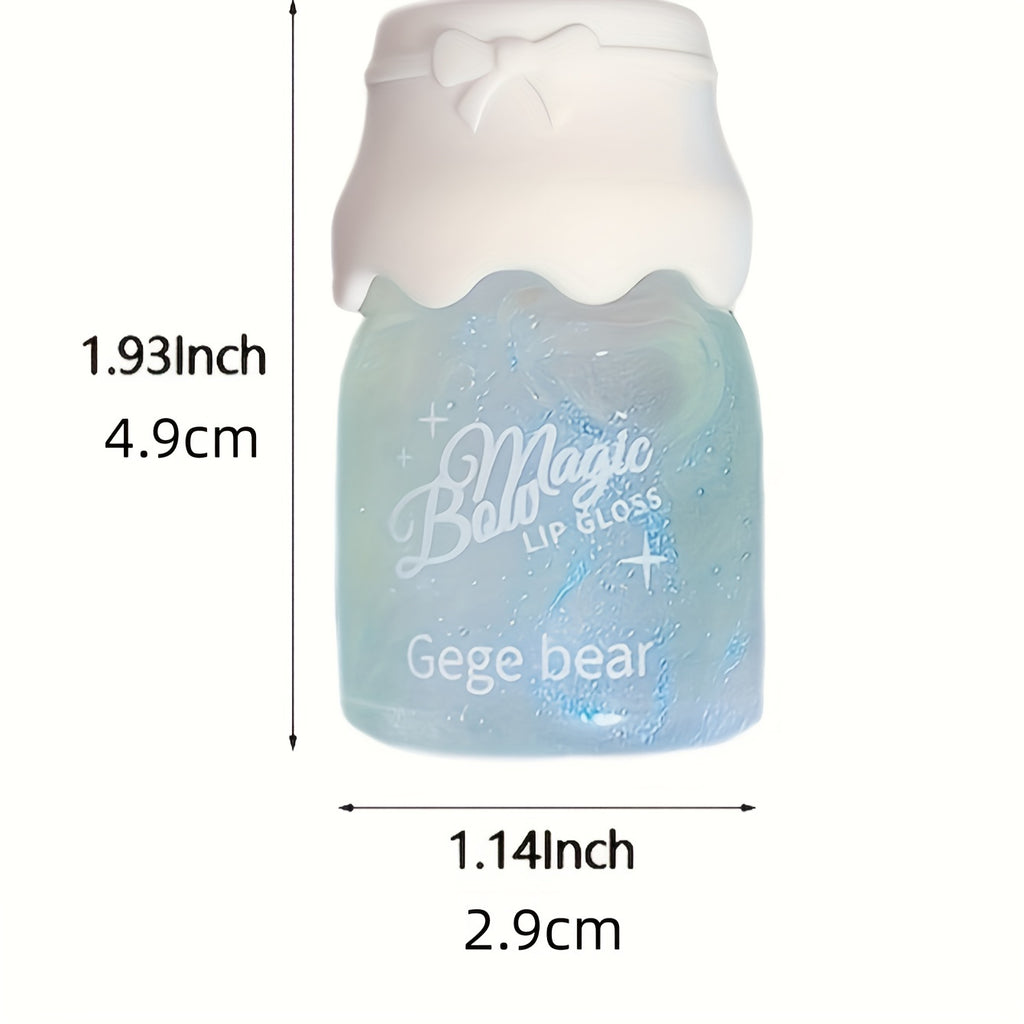Milk Bottle Lip Gel - Vitamin E Enriched Shine, 12-Hour Hydration, Natural Nude Shade - Perfect Valentine's Day Gift