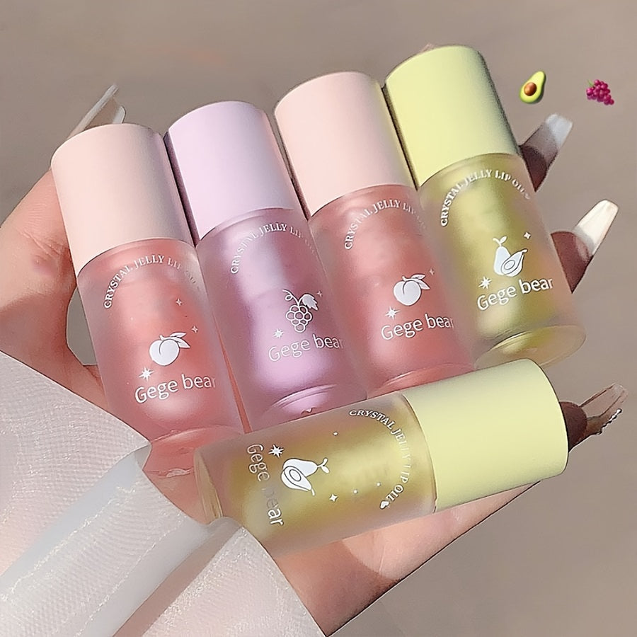 Peach Flavor Plumping Lip Gloss - Lip Glosses with Moisturizing, Water Glow Crystal Jelly Formula, Fading Lip Lines, and Valentine's Day Gift Idea for Music Festival Goers