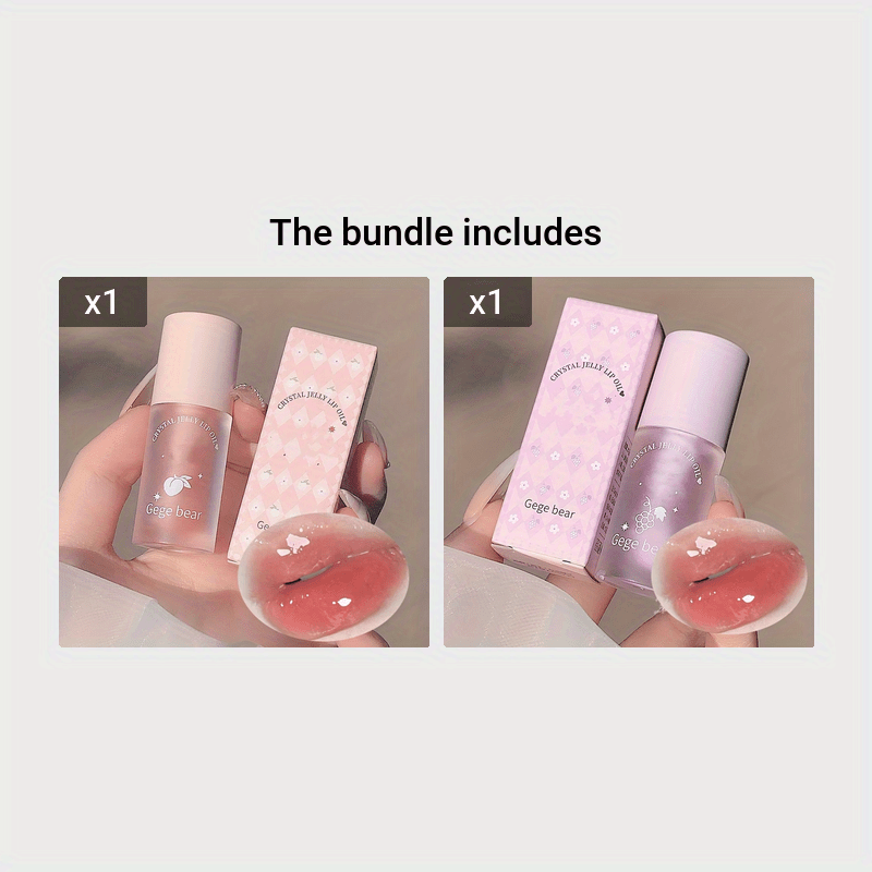 Peach Flavor Plumping Lip Gloss - Lip Glosses with Moisturizing, Water Glow Crystal Jelly Formula, Fading Lip Lines, and Valentine's Day Gift Idea for Music Festival Goers