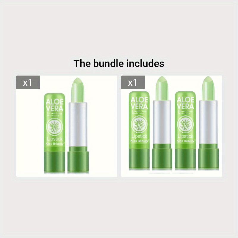 Aloe Vera Color Changing Lipstick - Long Lasting, Moisturizing, Waterproof Lip Care With Nutritious Plumper Tinted Lip Gloss Valentine's Day Gifts