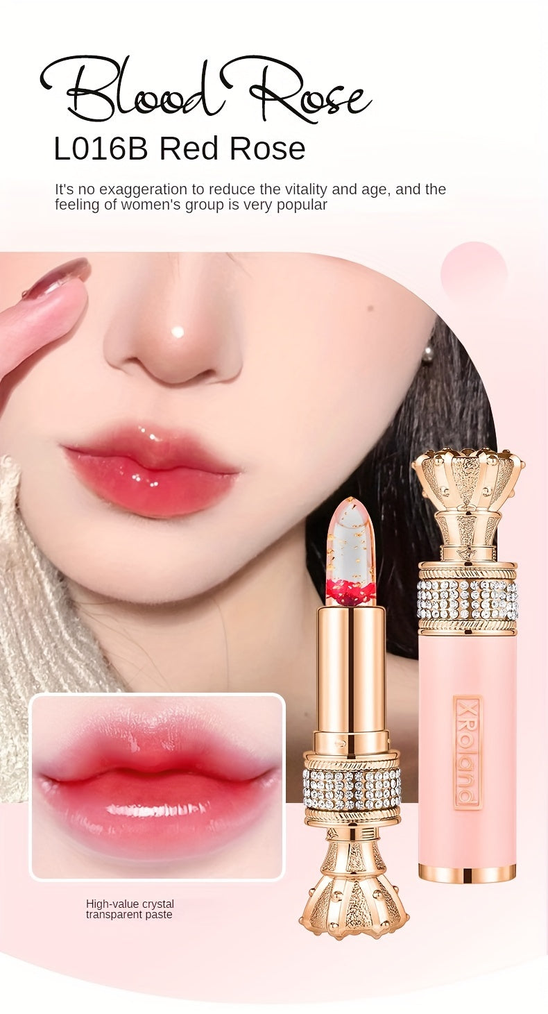 Enchanting Flower Petal Temperature-Responsive Lip Gloss - Deeply Moisturizing, Color-Transforming, Non-Transfer Formula with Crystal Clear Water-Gloss Finish - Perfect for Autumn and Winter