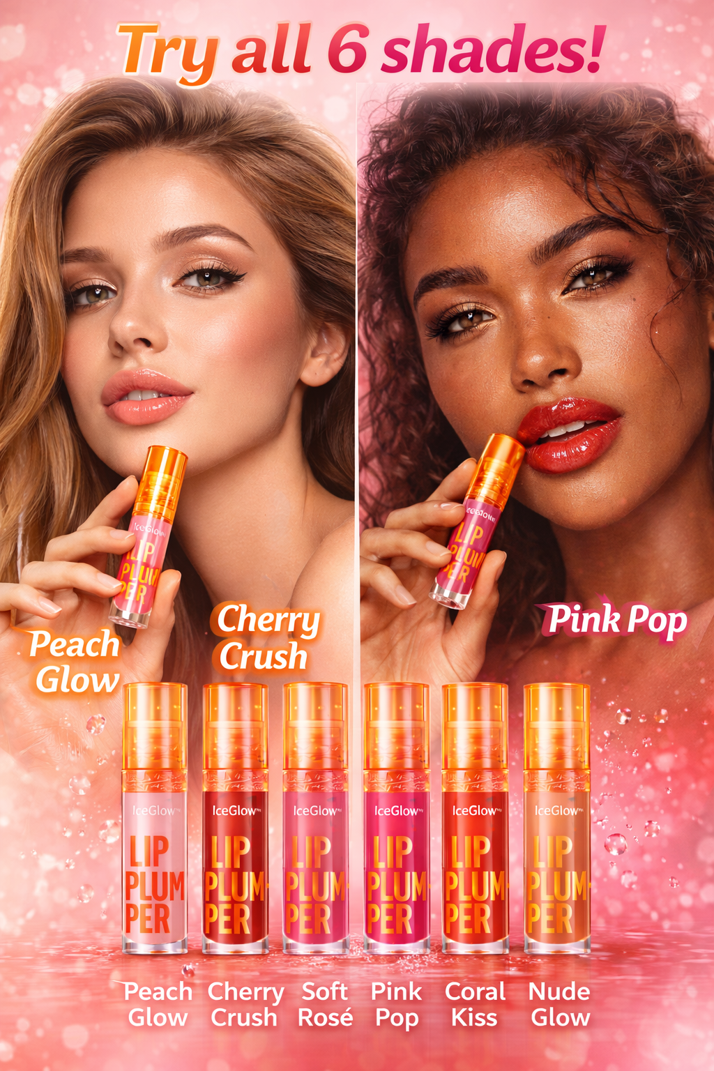 IceGlow™ Lip Plumper Gloss – Hydrating & Volumizing High-Shine Lip Serum