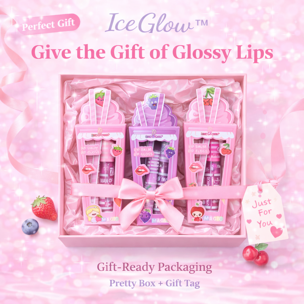 IceGlow™ Lip Gloss Trio – Hydrating & Long-Lasting Shine